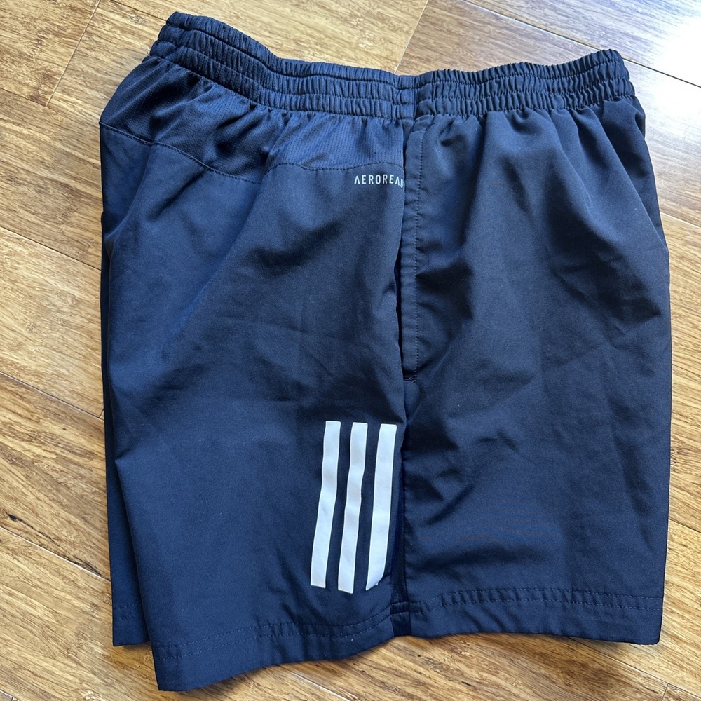Adidas Men's Black 3 Stripes Woven Athletic Training Shorts 5" Inseam Liner EUC - Picture 3 of 10